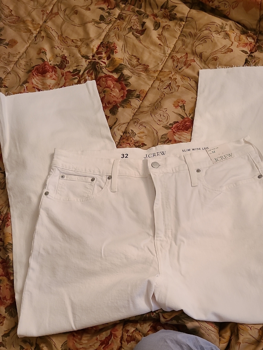 J. Crew White Wide Leg Jeans